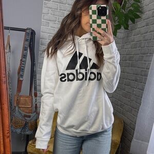adidas //  white sweatshirt hoodie